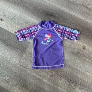 10/20$ UV SKINZ Purple mermaid rashguard swim shirt/top size 12-18 months